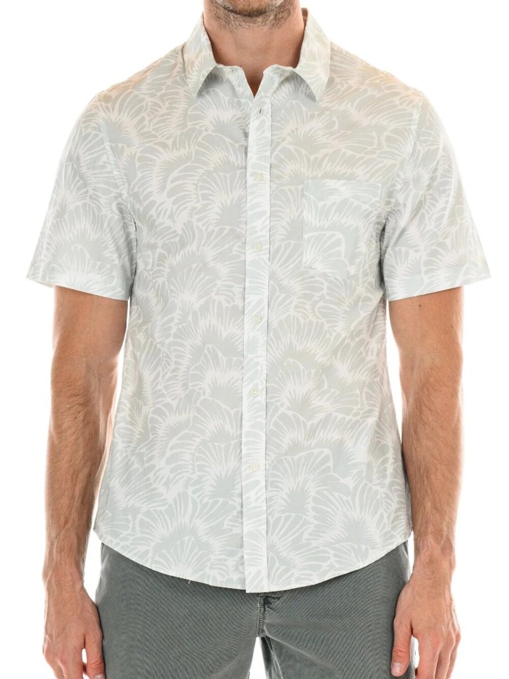 Original Paperbacks Green Tropical Print Florence Shirt/17216